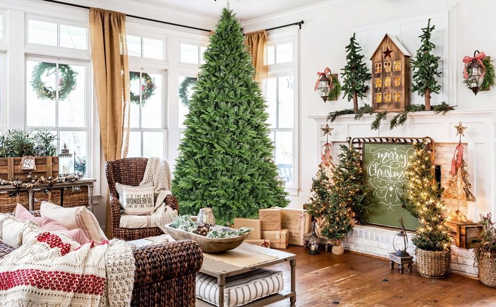 4ft PE PVC Hybrid Automatic Tree Steel Wire Wire Artificial Christmas Tree - Image 3