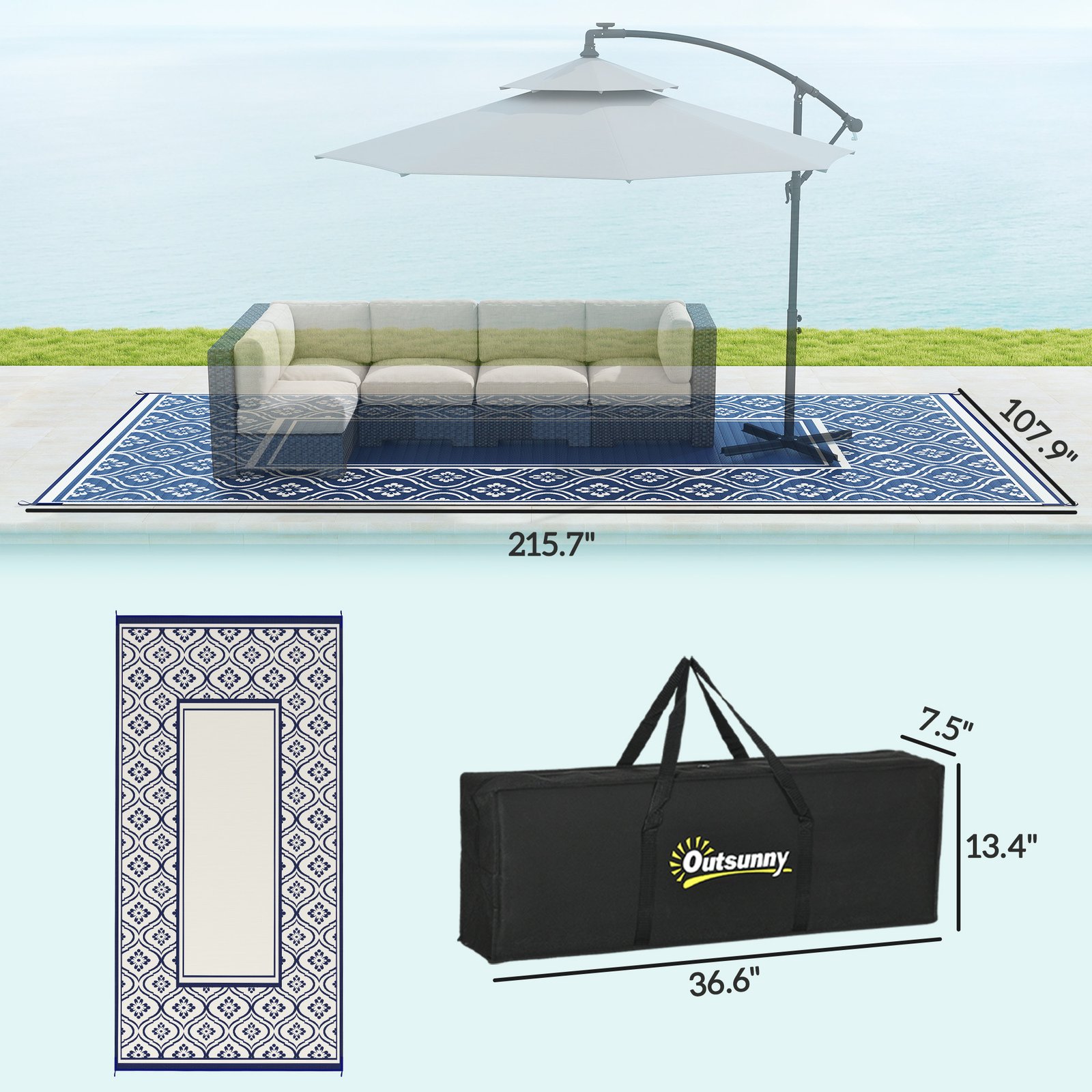 Reversible Outdoor Rug - Image 3